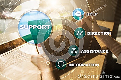 Technical support. Customer help. Business and technology concept. Stock Photo