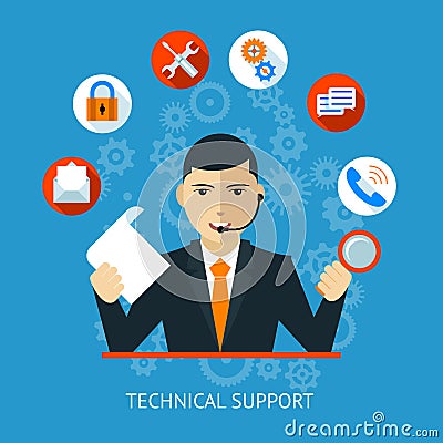 Technical support Icon Vector Illustration