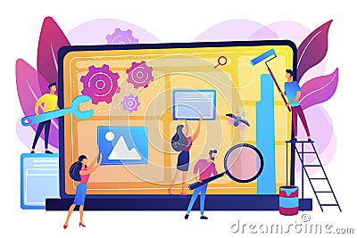 Website maintenance concept vector illustration Vector Illustration