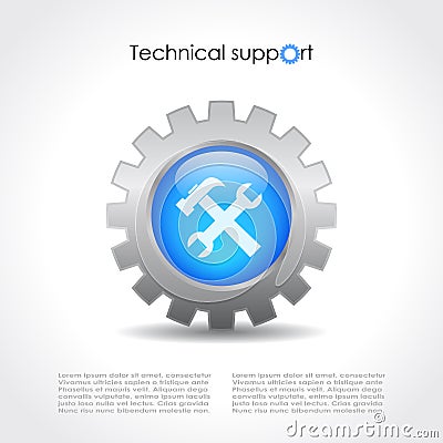 Technical support vector icon Vector Illustration