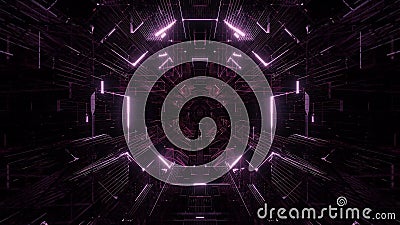 Technical wireframe visual 3d rendering design Cartoon Illustration