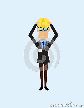 Technician Engineer Worker - Worried Stock Photo