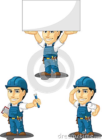 Technician or Repairman Customizable Mascot 8 Vector Illustration
