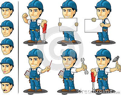 Technician or Repairman Mascot Vector Illustration