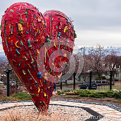 Technicolor Heart Editorial Stock Photo