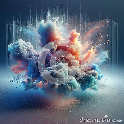 A technique for rendering D volumes such as clouds smoke or medi Stock Photo