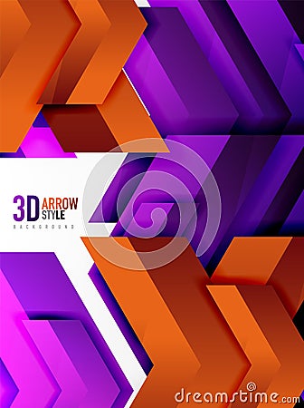 Techno arrow background Vector Illustration