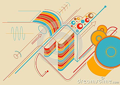 Techno background Vector Illustration