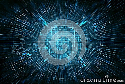 Techno circle abstract background Stock Photo