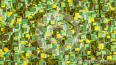 Techno high-tech background, geometry, cube, abstraction. 3d illustration, 3d rendering Cartoon Illustration