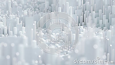 Techno high-tech background, geometry, cube, abstraction. 3d illustration, 3d rendering Cartoon Illustration