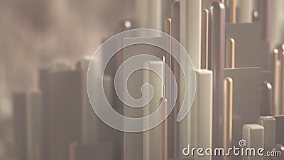 Techno high-tech background, geometry, cube, abstraction. 3d illustration, 3d rendering Cartoon Illustration