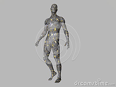 Techno Man Stock Photo