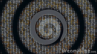 Virtual Random Number Generator. Animation. Virtual Field with Neon Circles  and Numbers Stock Footage - Video of hacking, numeric: 211601104