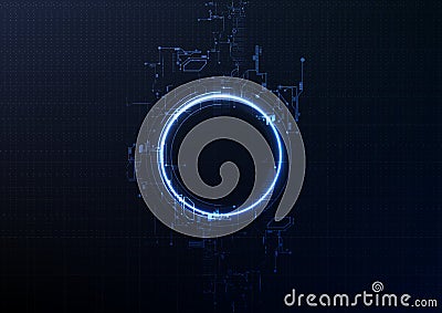 Technological circuit intelligent interface connection abstract Vector Illustration