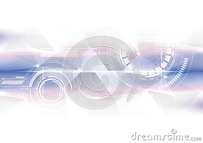 Technological geometric colorful horizontal interface abstract b Vector Illustration