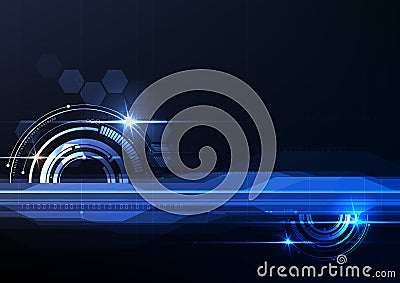 Technological intelligent interface abstract background vector Vector Illustration