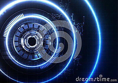 Technological intelligent interface connection abstract background vector Vector Illustration
