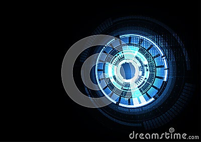 Technological intelligent interface connection system abstract b Vector Illustration