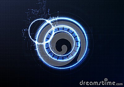 Technological intelligent interface encryption circuit system ab Vector Illustration