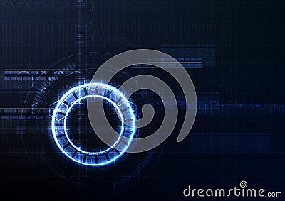 Technological intelligent interface encryption system abstract b Vector Illustration