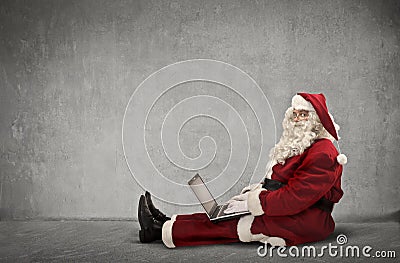 A technological Santa Claus Stock Photo