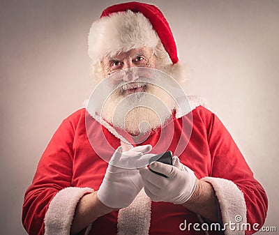 Technological Santa Claus Stock Photo