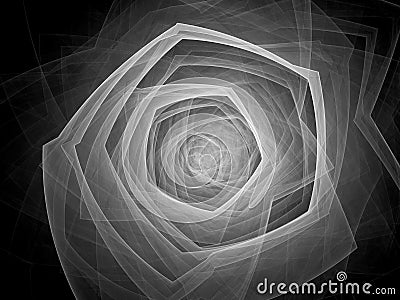 Technological singularity computer generated abstract black and Stock Photo