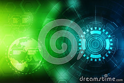 Technology Abstract Background, futuristic background, cyberspace Concept Stock Photo