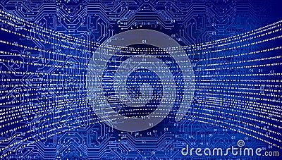 binary matrix code on the screen. numbers of the computer matrix. The concept of coding,circuit. Vector Illustration