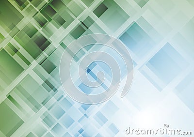 Technology abstract geometric background with squares Vector Illustration