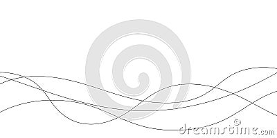 Technology abstract lines on white background. Undulate Grey Wave Swirl, frequency sound wave, twisted curve lines with blend Vector Illustration