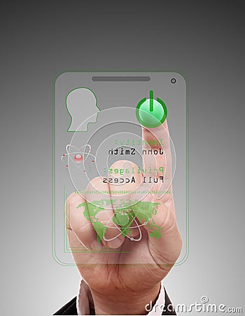 Technology access for security Stock Photo