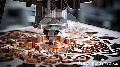 technology aerospace cnc Cartoon Illustration