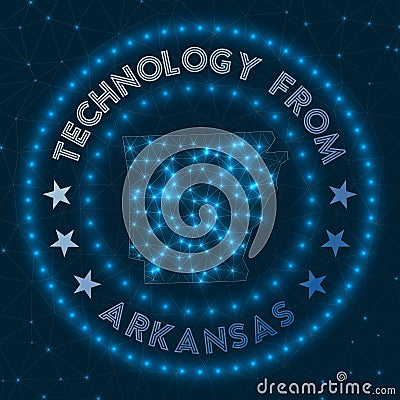 Technology From Arkansas. Vector Illustration