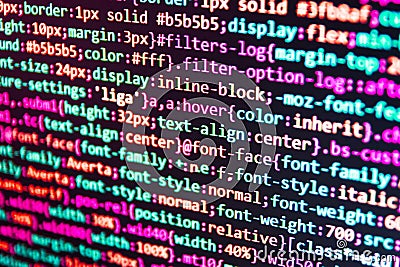 Big data database app. SEO optimization. Stock Photo