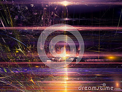 Surface with scratches - abstract digitally generated image Stock Photo