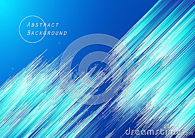 Technology blue abstract background, illustration vector. Shiny light fiber line concept design Vector Illustration