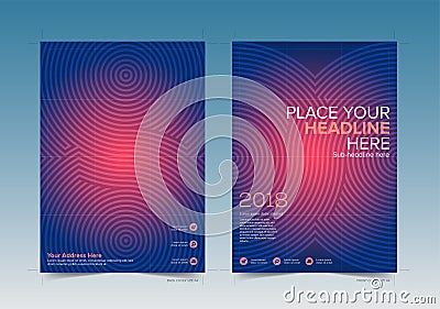 Technology Book Cover Design with Bleed Area in Vector Ready for Printing Vector Illustration