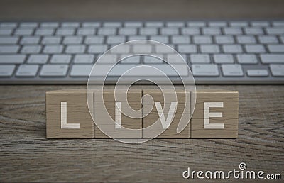 Technology broadcasting communication online concept Stock Photo