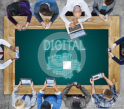 Technology Circuit Processor Innovation Network Concept Stock Photo