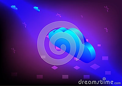 Technology cloud networking information connect safety system abstract backgrounds graphic design vector illustration Vector Illustration