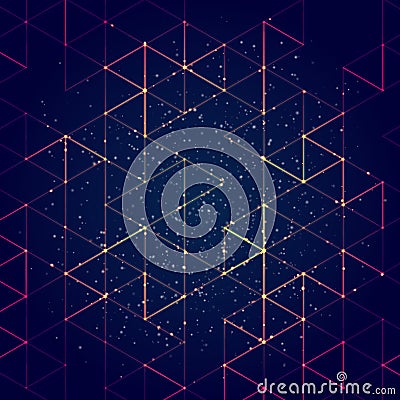 Technology concept abstract polygonal background. Vector illustration Vector Illustration