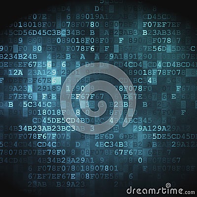 Technology concept: hex-code digital background Stock Photo