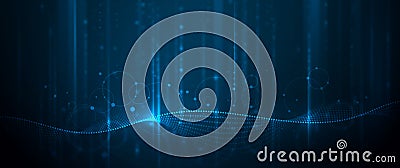 Big Data futuristic, hi-tech technology, light line design. Vector datum digital background. Stock Photo