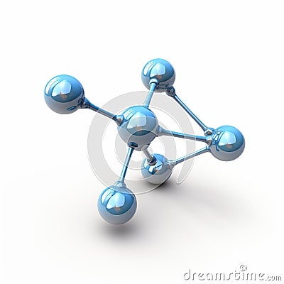 Super Detailed 3d Render Of Isolated Oxygen Molecule On White Background Cartoon Illustration