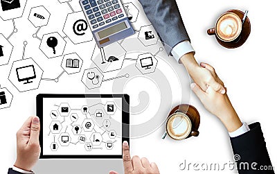 Technology Display On and off Switch Button cyberspace and future technology concept Stock Photo