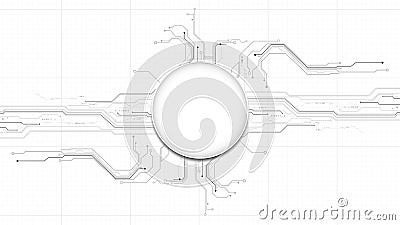 Technology futuristic abstract hardware circuit background template vector Vector Illustration