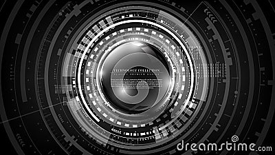 Technology futuristic abstract hardware interactive background vector Vector Illustration
