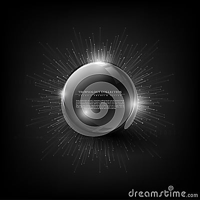 Technology futuristic internet abstract system connection background template vector Vector Illustration